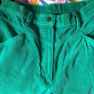 Sea Green High Waisted Vintage Corduroy Pants